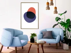 Poster 'White, Orange, Violet and Black'