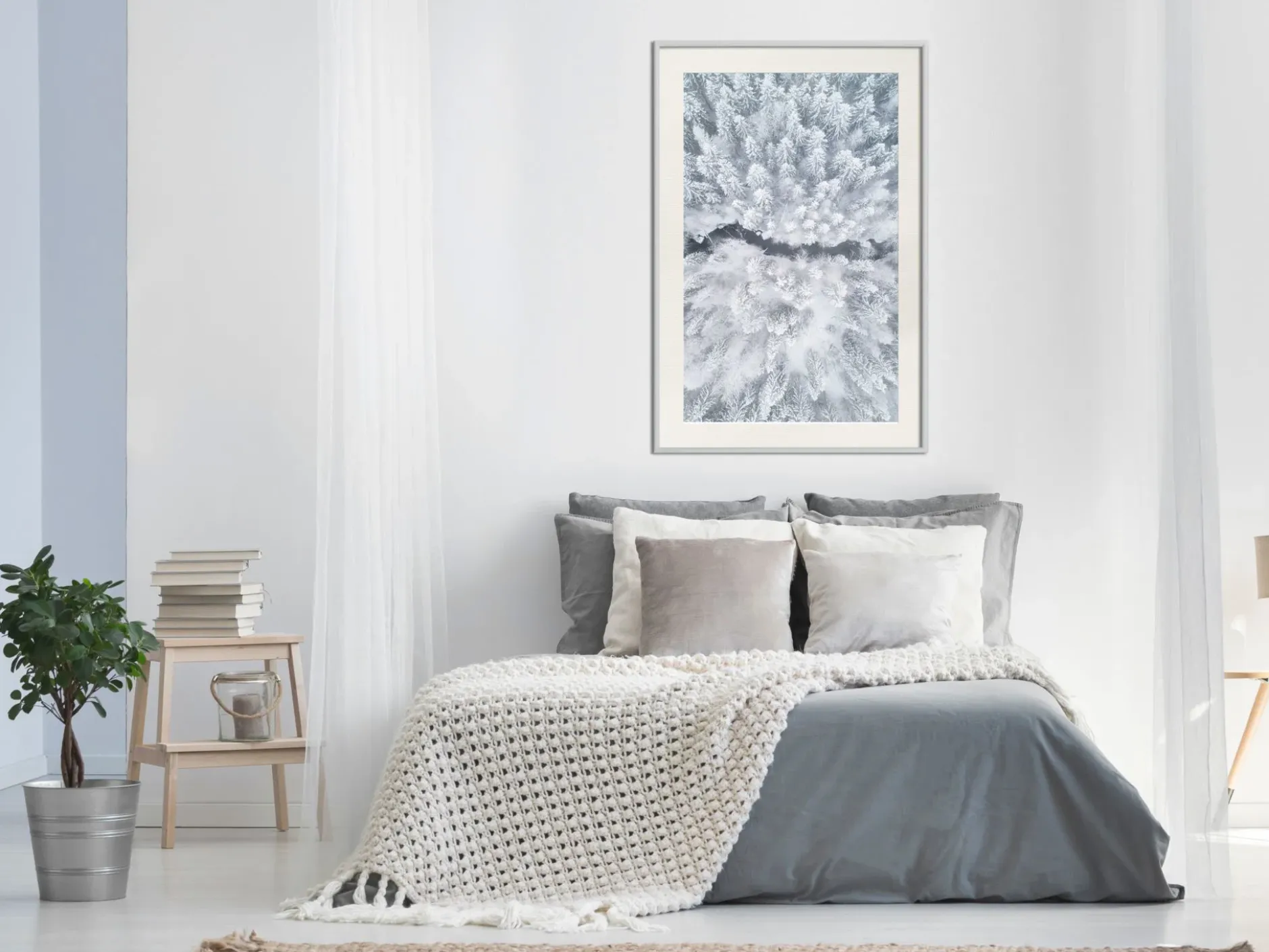 Poster 'Winter Forest From a Bird's Eye View'