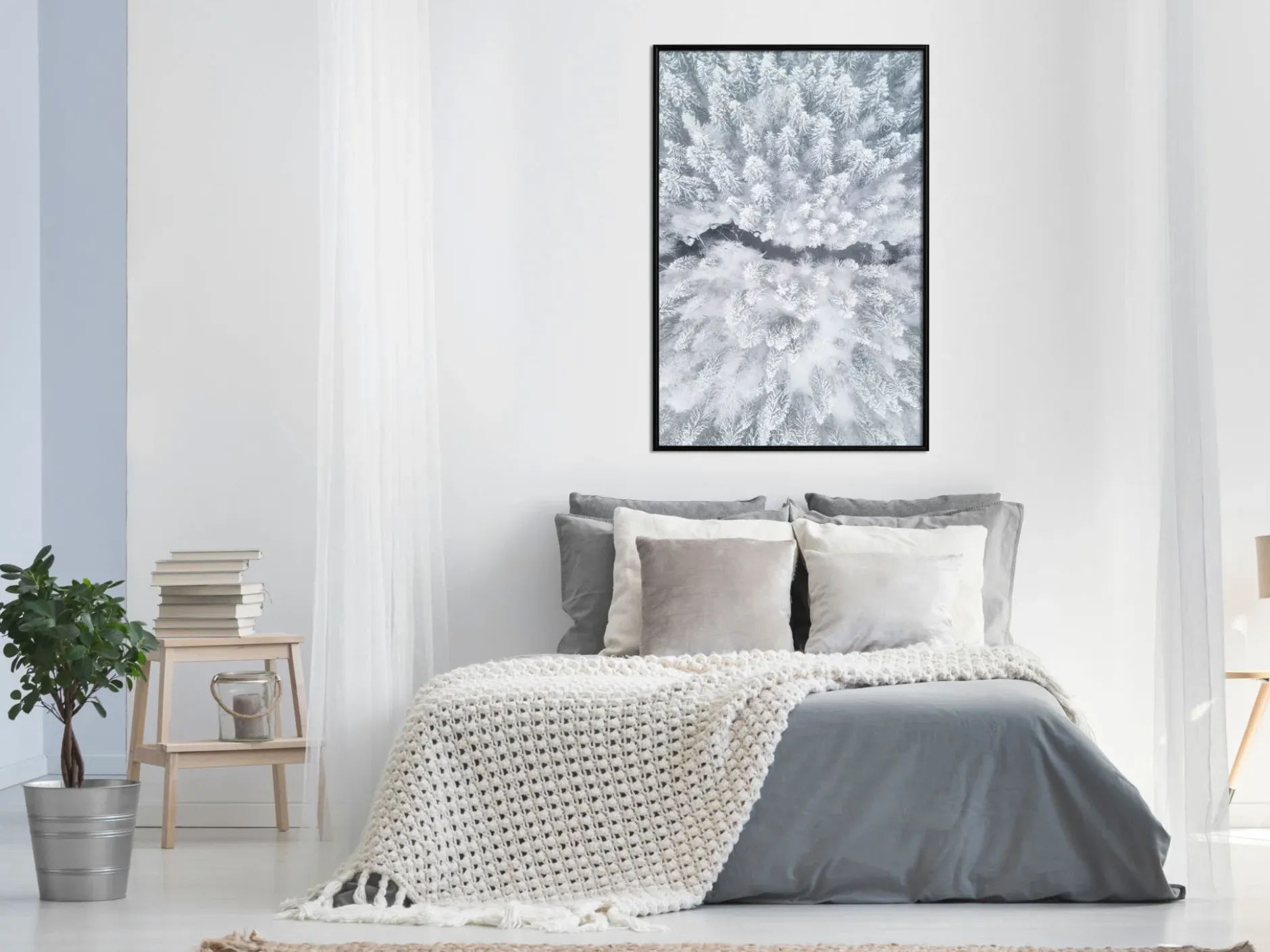 Poster 'Winter Forest From a Bird's Eye View'