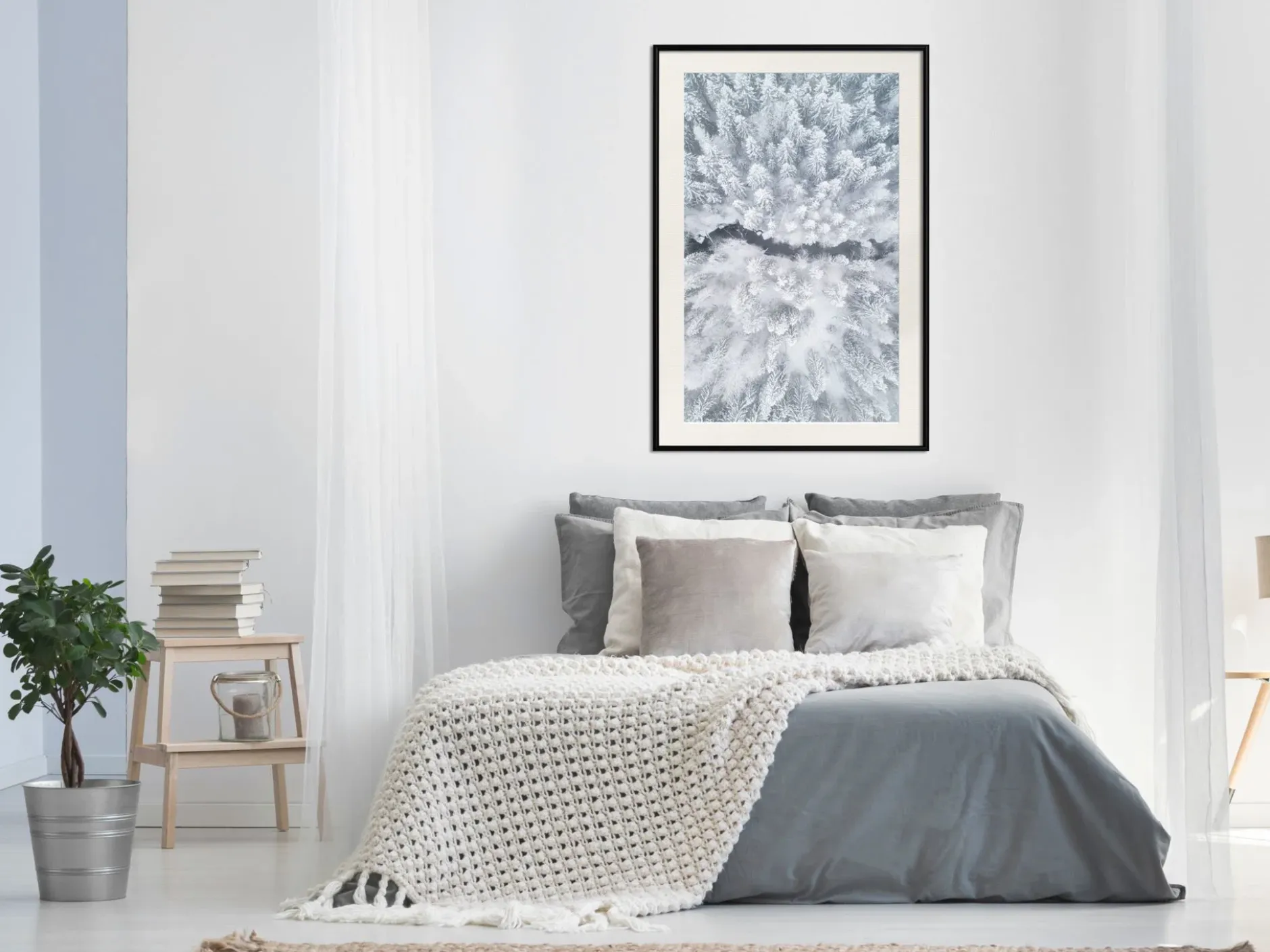 Poster 'Winter Forest From a Bird's Eye View'