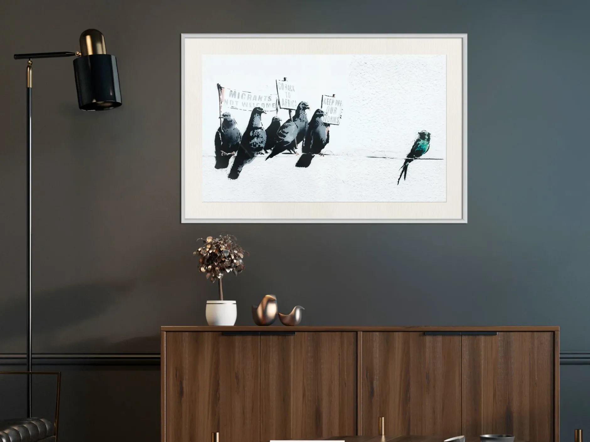 Poster 'Xenophobic Pigeons'