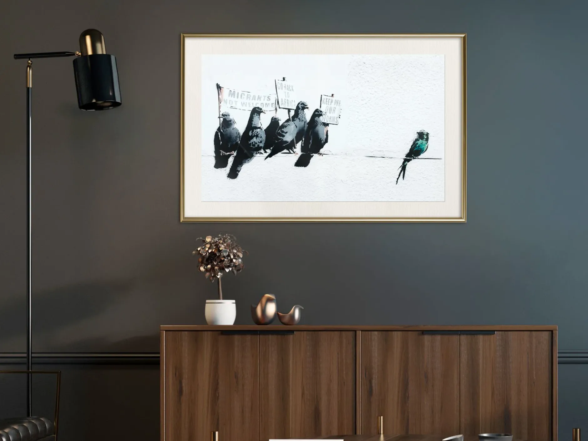 Poster 'Xenophobic Pigeons'