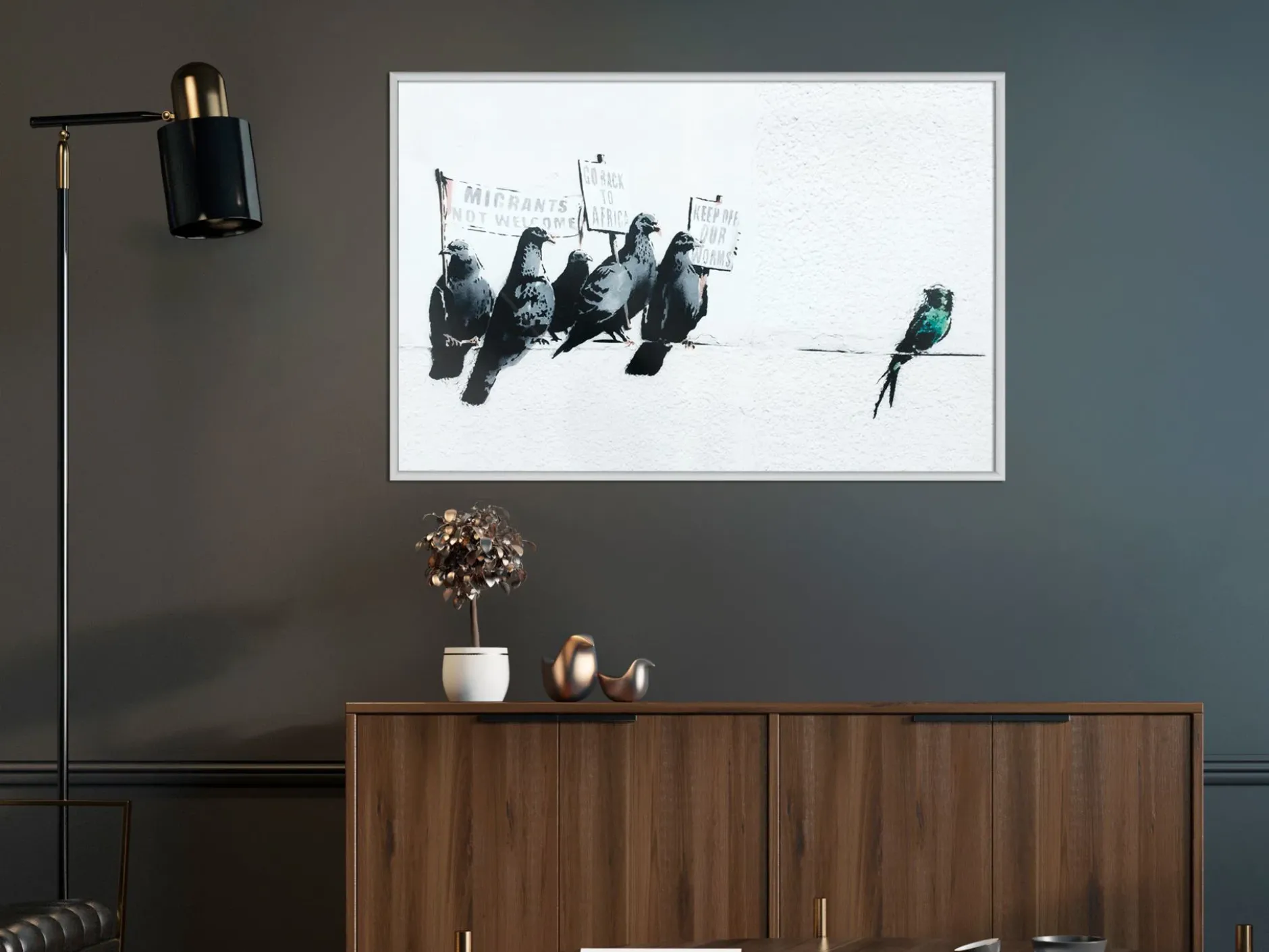 Poster 'Xenophobic Pigeons'