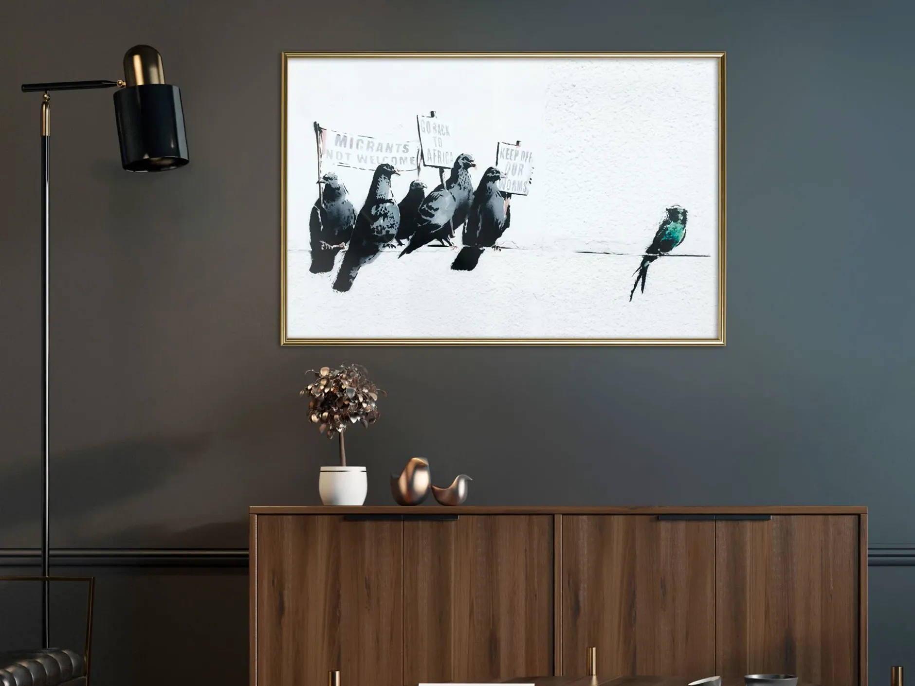 Poster 'Xenophobic Pigeons'