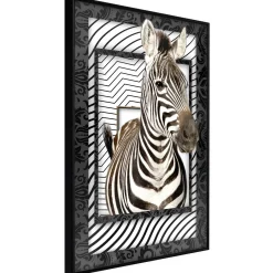 Poster 'Zebra in the Frame'