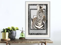 Poster 'Zebra in the Frame'