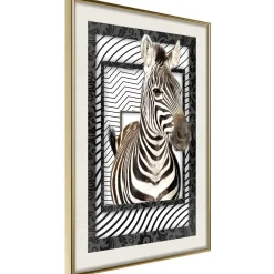 Poster 'Zebra in the Frame'