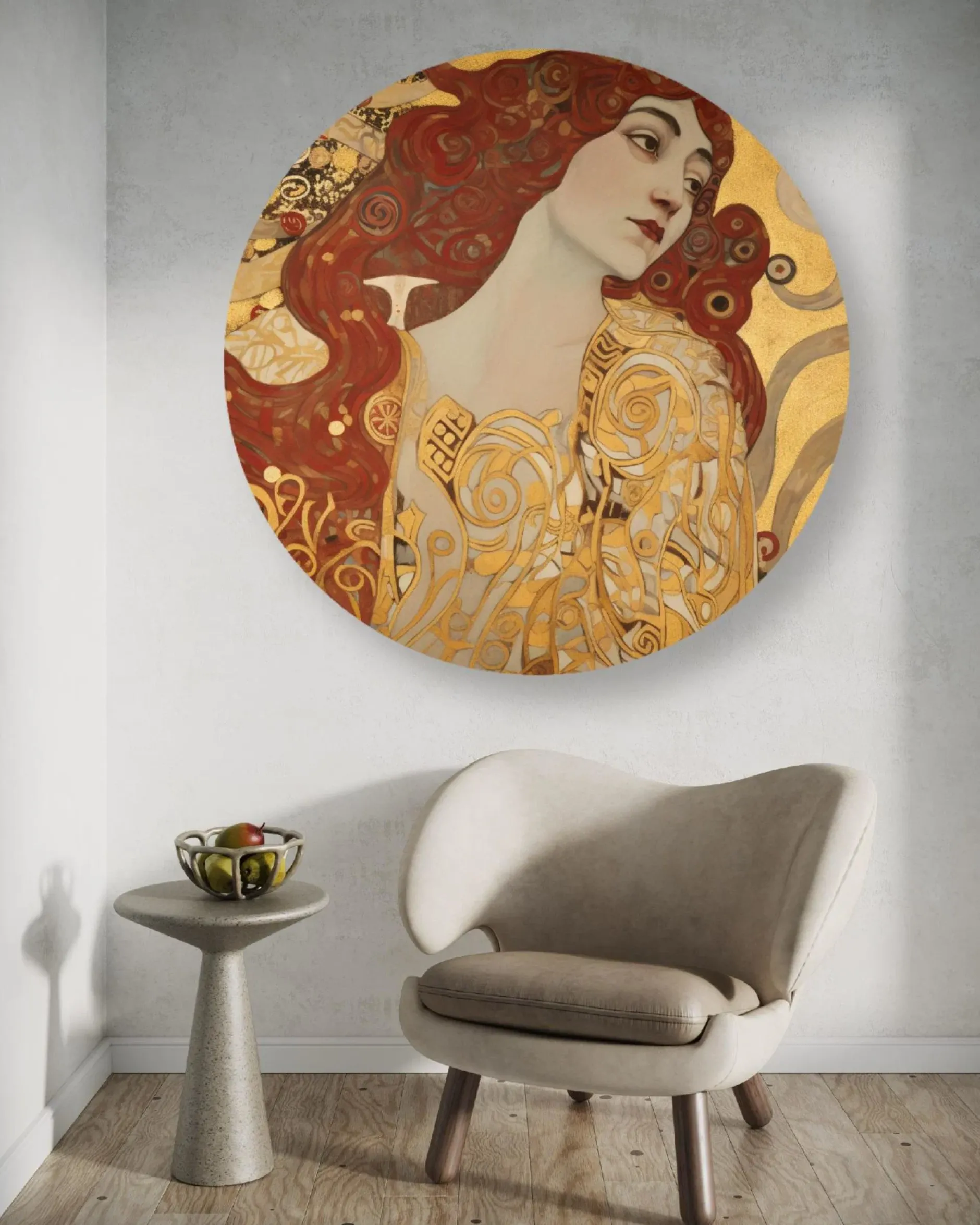 Rundes Bild 'Auburn Elegance'