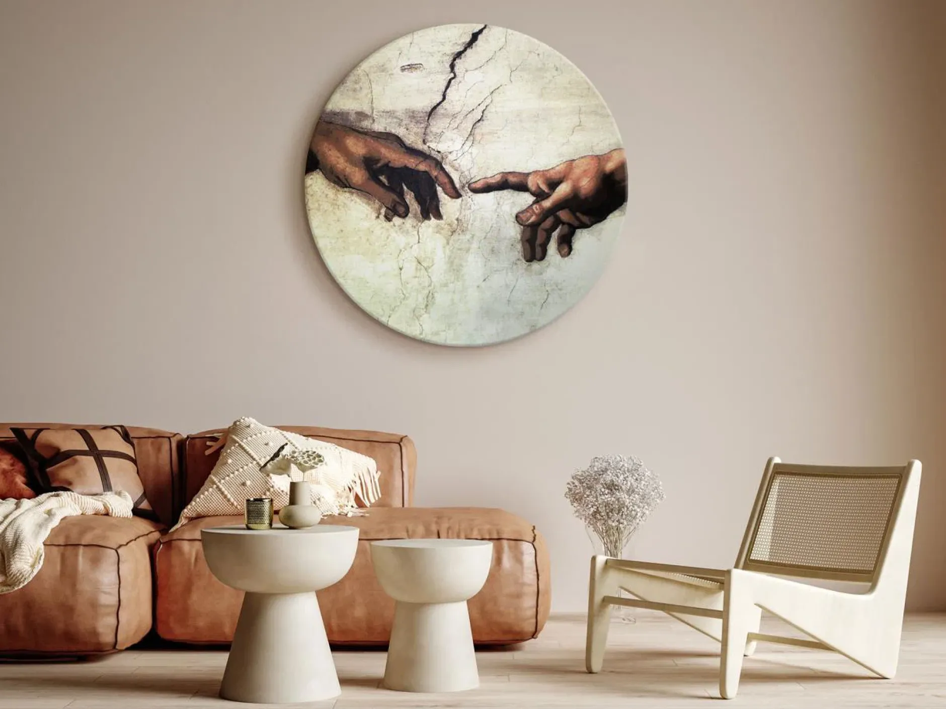 Rundes Bild 'Creation of Adam'