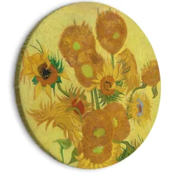 Rundes Bild 'Gogh's Sunflowers'