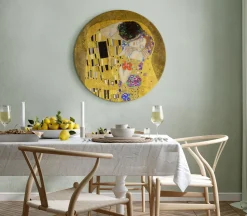 Rundes Bild 'Klimt's The Kiss'