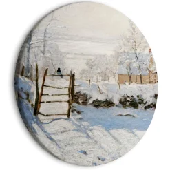 Rundes Bild 'Monet's Winter Magpie'
