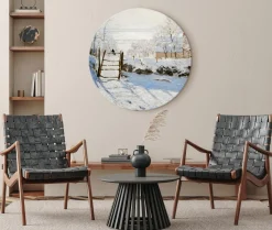 Rundes Bild 'Monet's Winter Magpie'