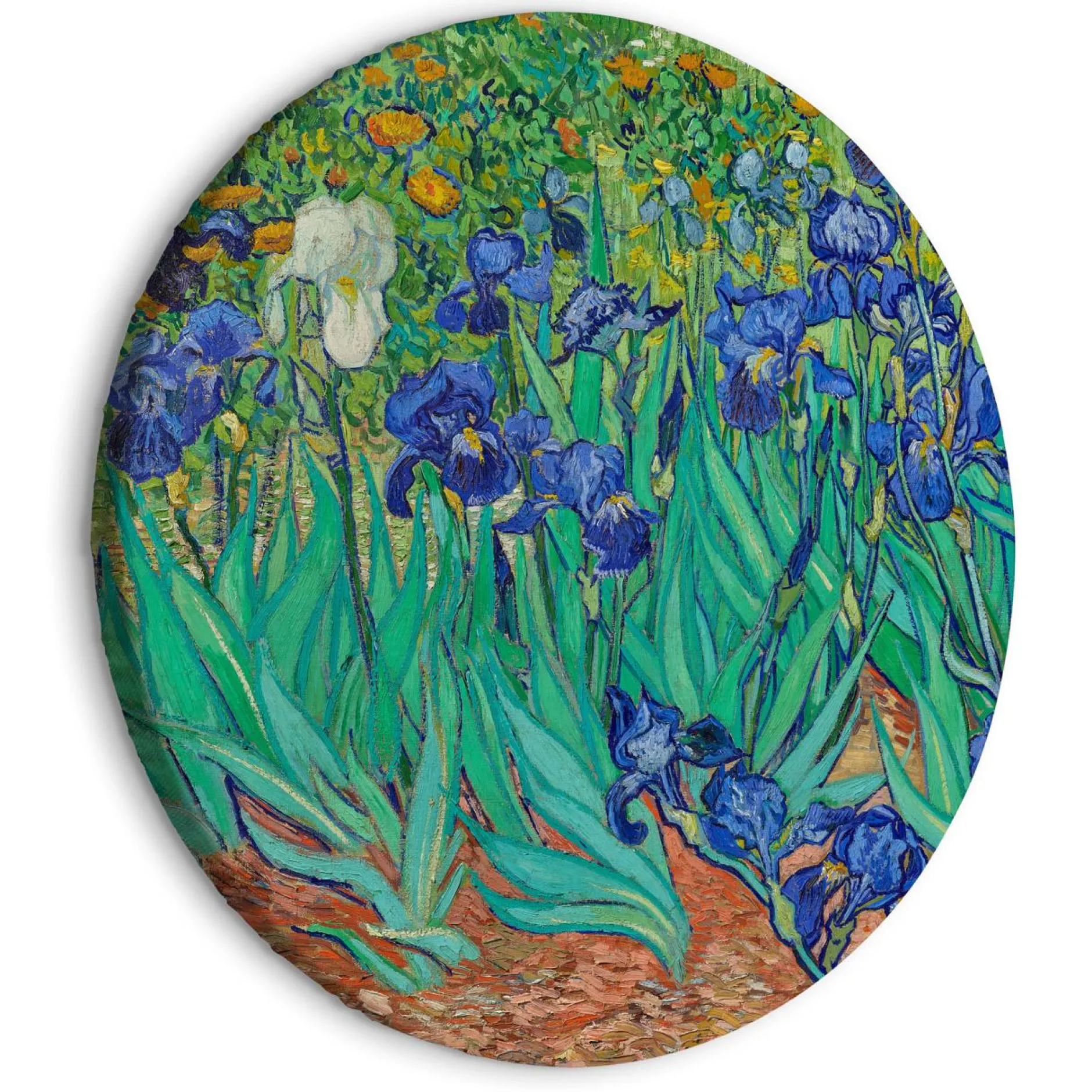 Rundes Bild 'Van Gogh's Irises'