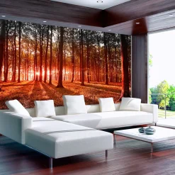 Selbstklebende Tapete 'Autumn: morning in the forest'