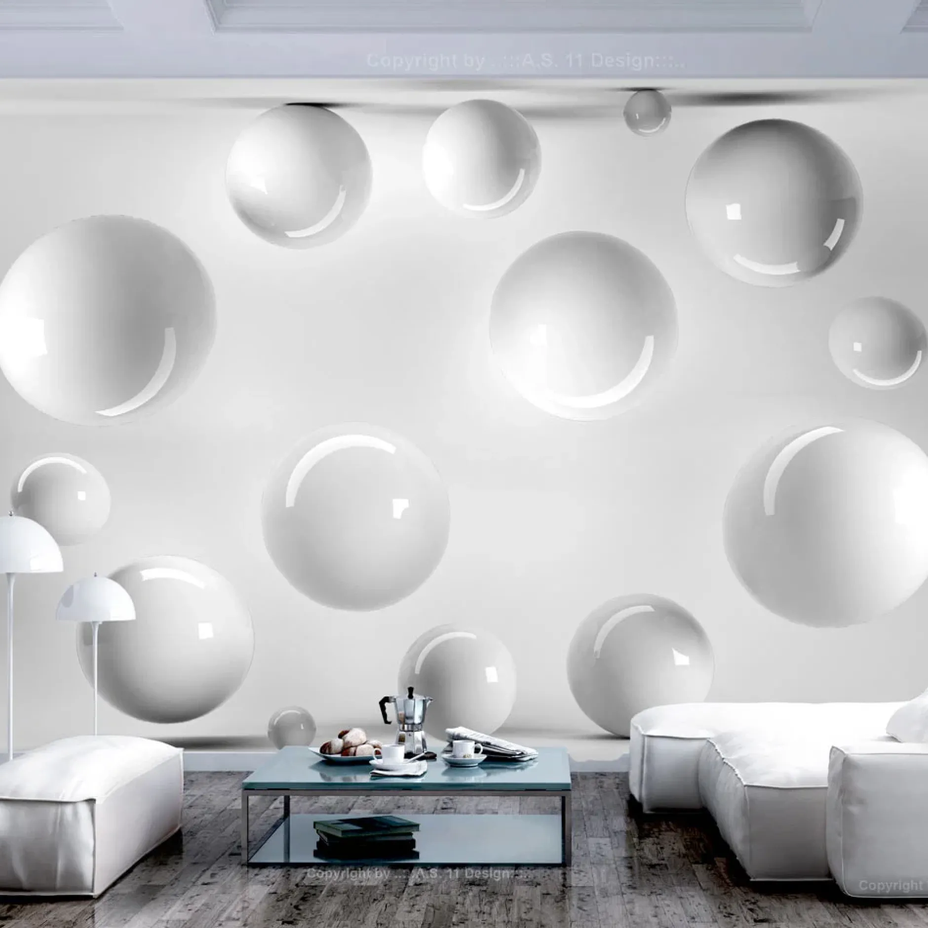 Selbstklebende Tapete 'Balls'