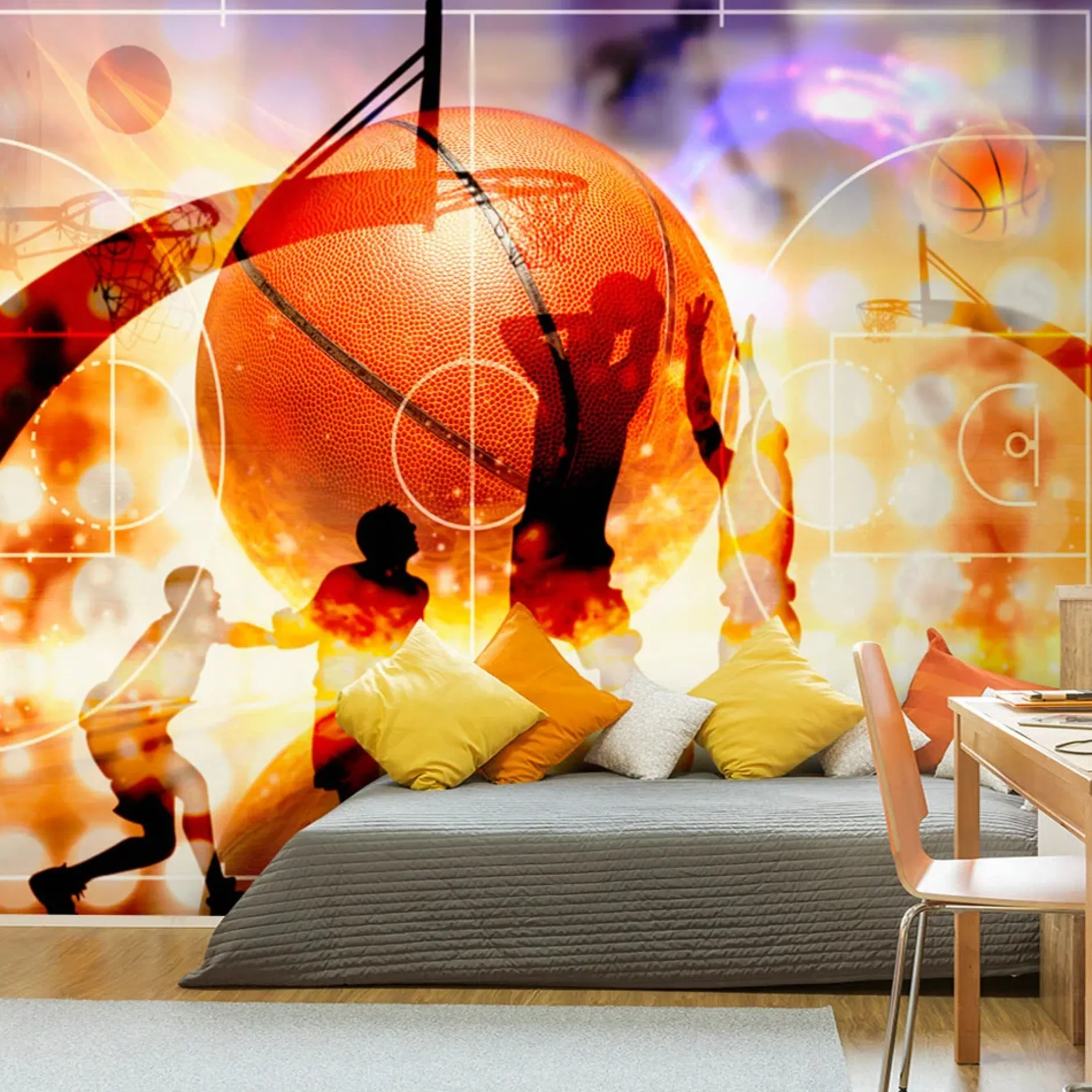 Selbstklebende Tapete 'Basketball'