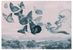 Selbstklebende Tapete 'Butterflies and Fairy'