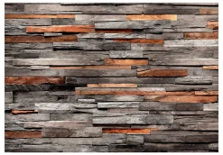 Selbstklebende Tapete 'Cedar Smell (Grey and Brown)'