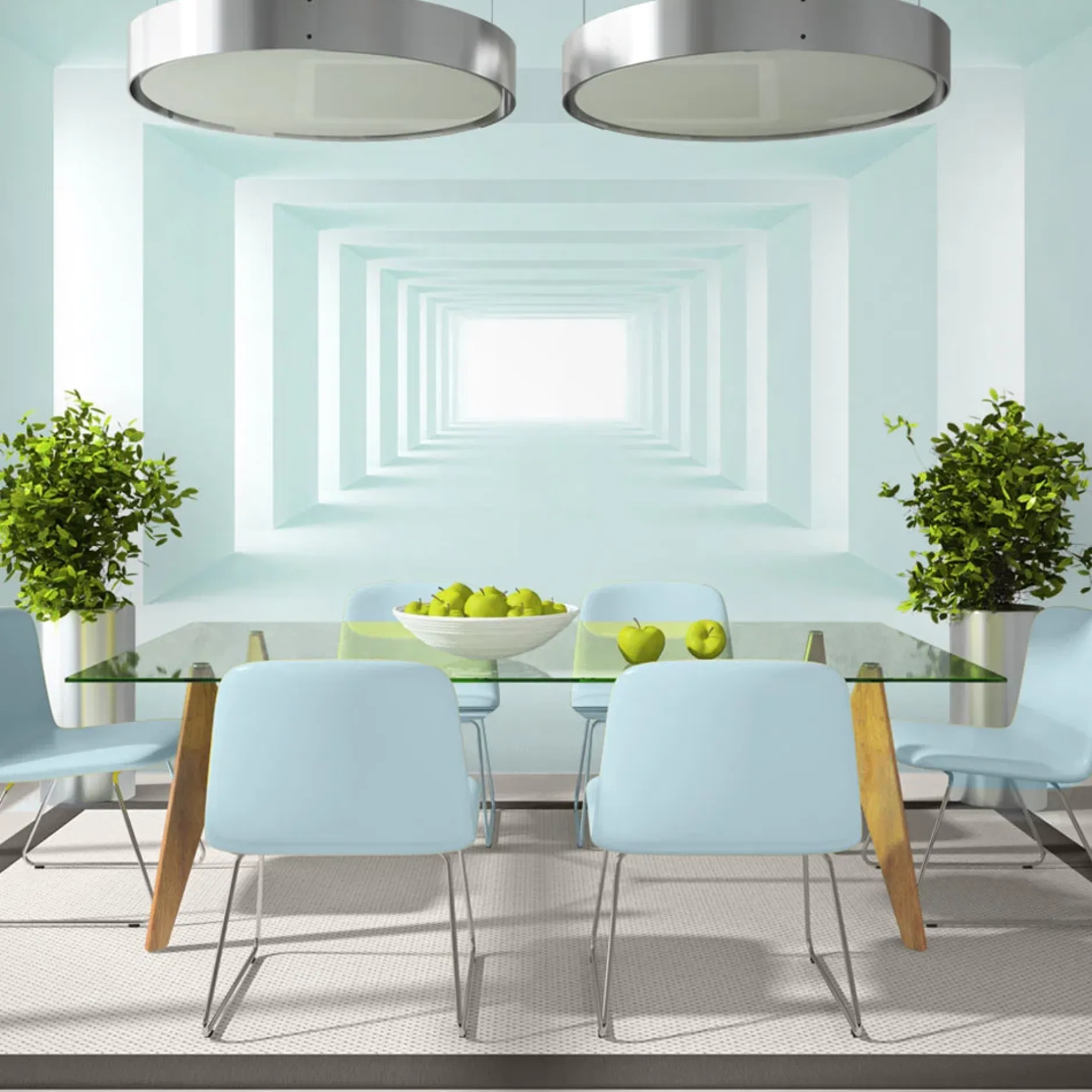Selbstklebende Tapete 'Celadon Respite'
