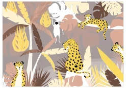 Selbstklebende Tapete 'Cheetahs in the Jungle - Third Variant'