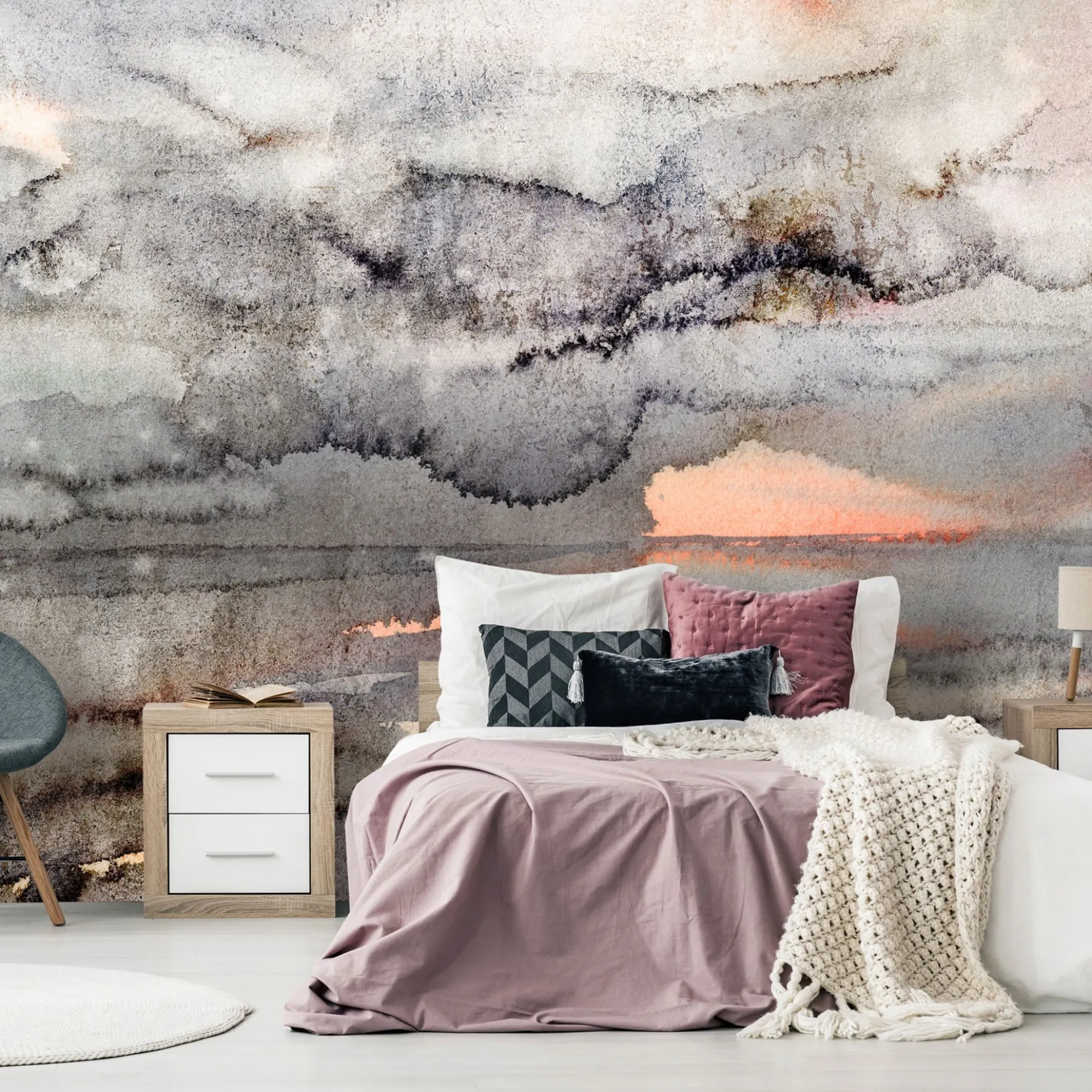 Selbstklebende Tapete 'Connected Clouds'