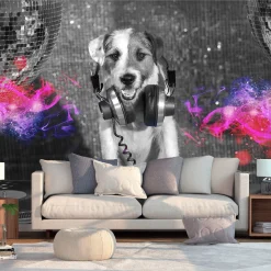 Selbstklebende Tapete 'DJ Dog'