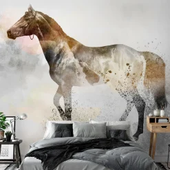 Selbstklebende Tapete 'Fiery Steed'