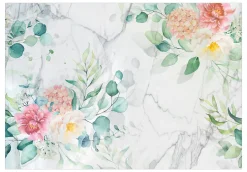 Selbstklebende Tapete 'Flowery Marble'