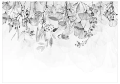 Selbstklebende Tapete 'Foggy Nature - Grey'