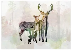 Selbstklebende Tapete 'Forest Family'