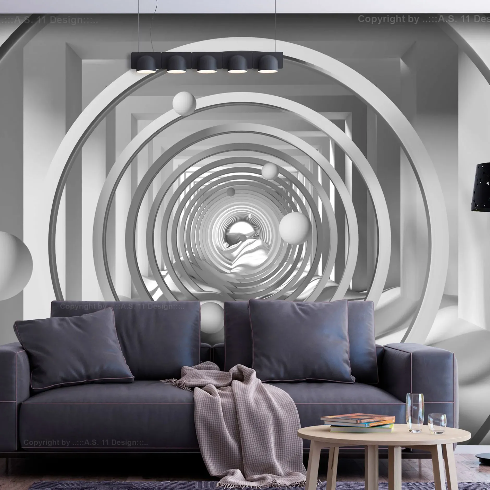 Selbstklebende Tapete 'Geometric Depth'