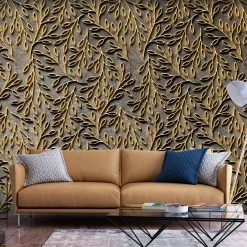 Selbstklebende Tapete 'Golden Decorations'