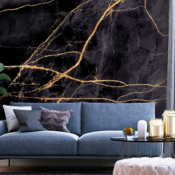 Selbstklebende Tapete 'Golden Paths'