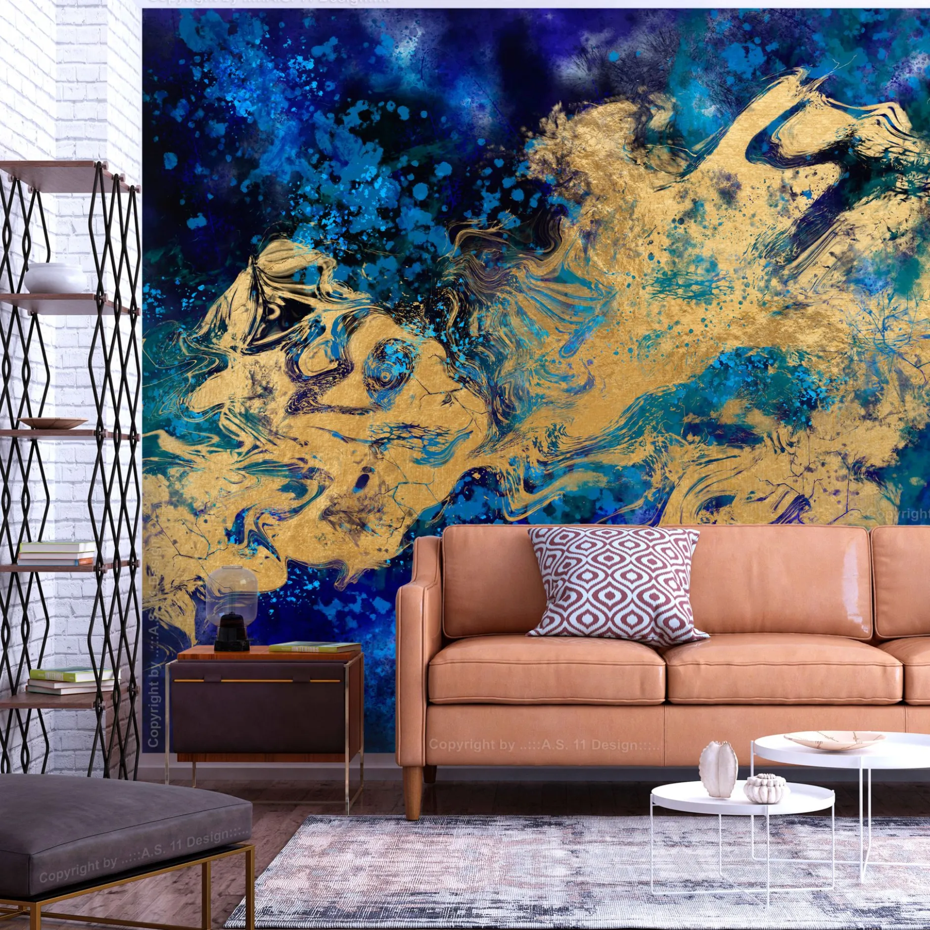Selbstklebende Tapete 'Gorgeous Blue'