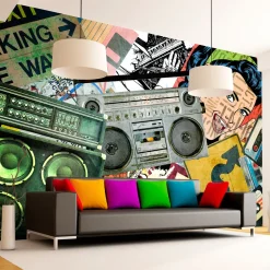 Selbstklebende Tapete 'Graffiti girl'