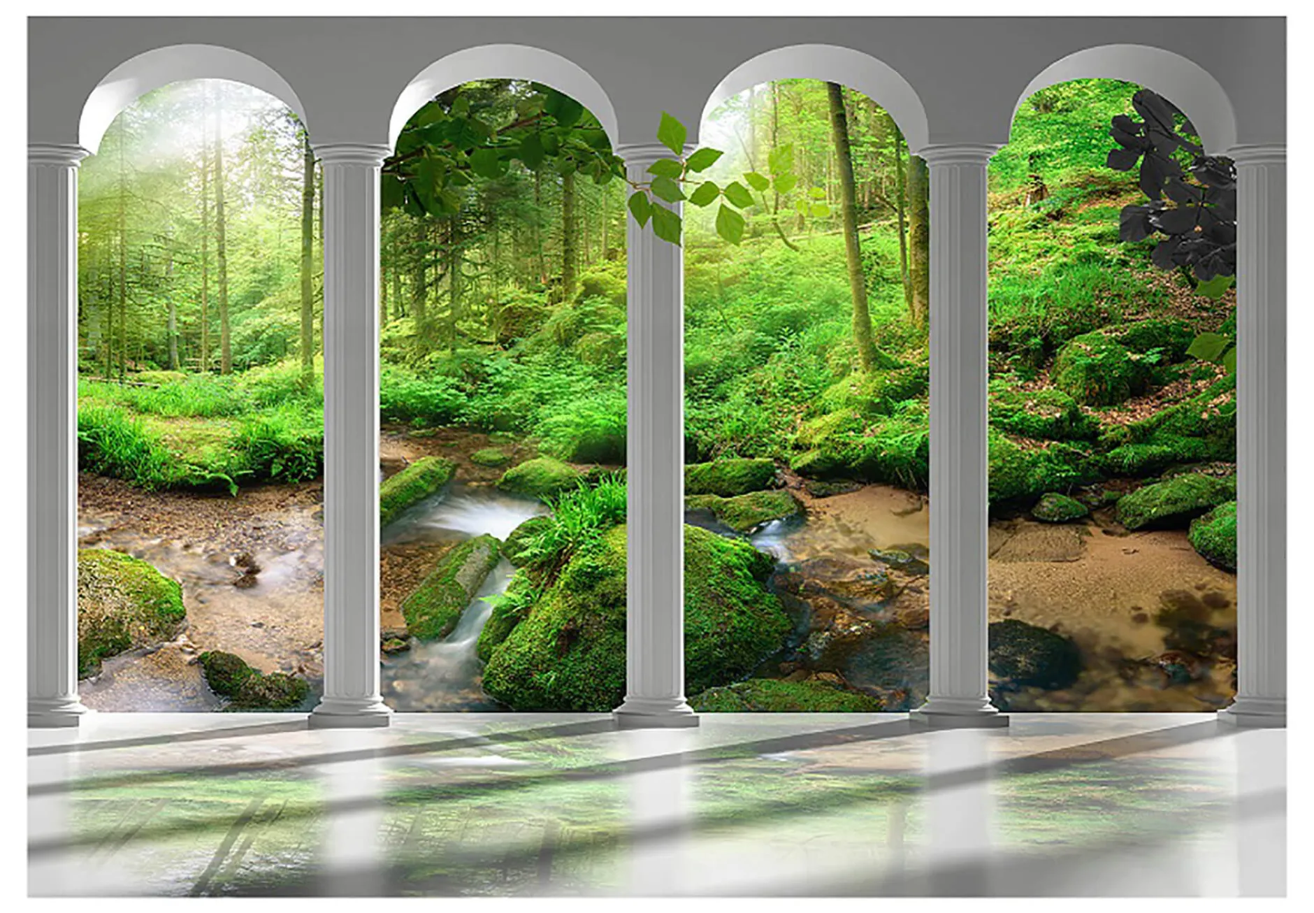 Selbstklebende Tapete 'Green View'