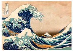 Selbstklebende Tapete 'Hokusai: The Great Wave off Kanagawa (Reproduction)'