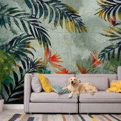 Selbstklebende Tapete 'Jungle Flowers'