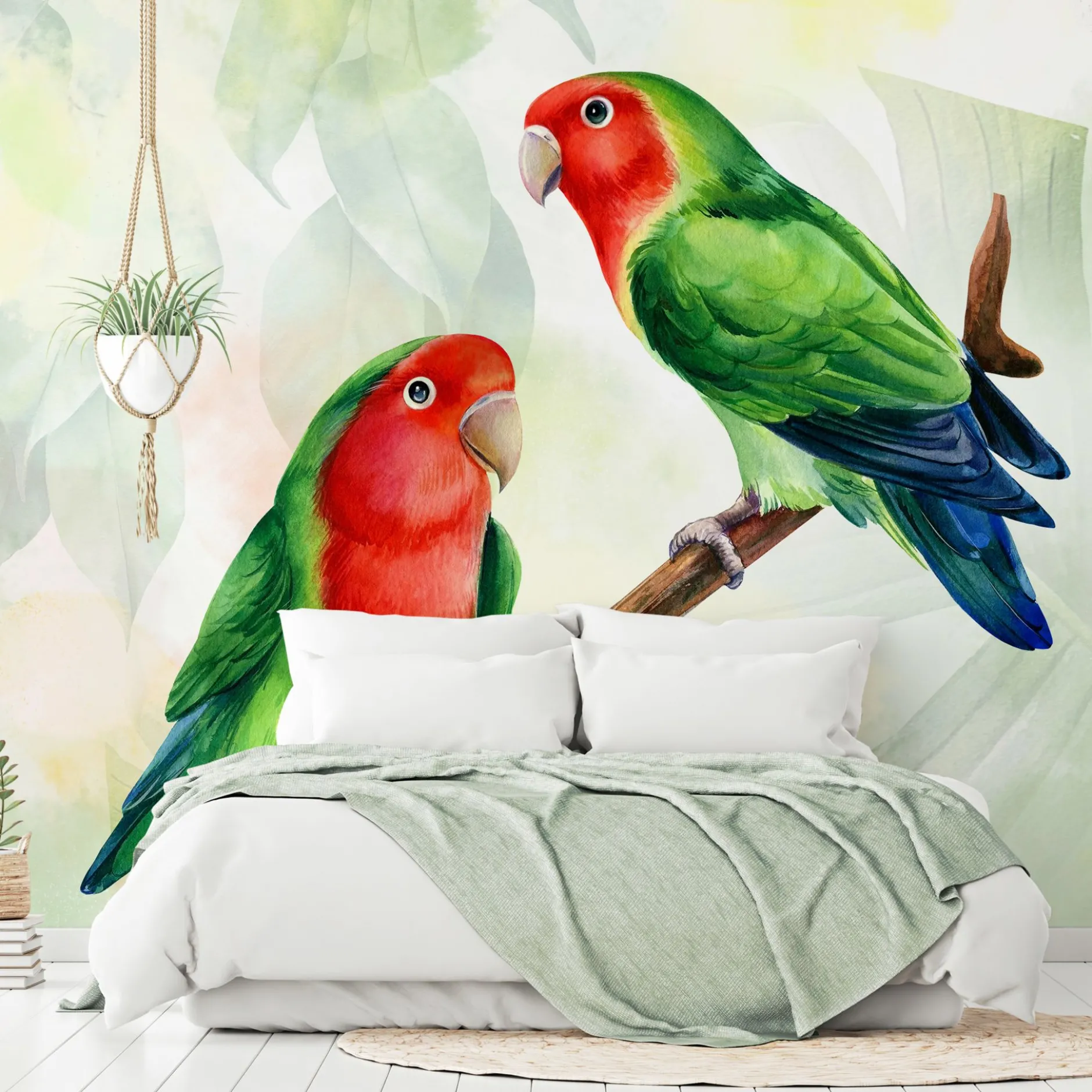 Selbstklebende Tapete 'Lovebirds'