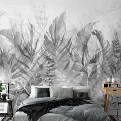 Selbstklebende Tapete 'Magic Grove (Black and White)'