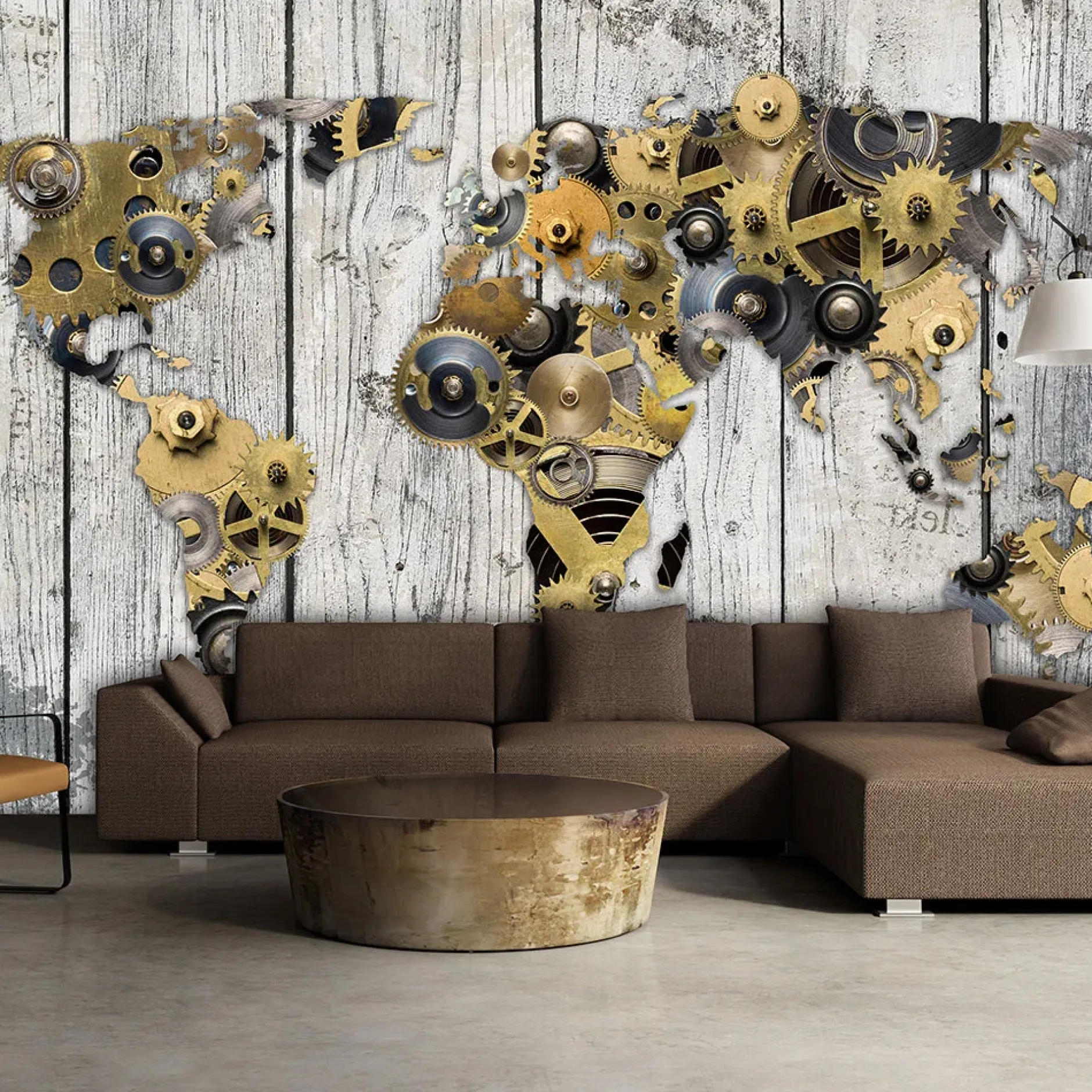 Selbstklebende Tapete 'Mechanical World'