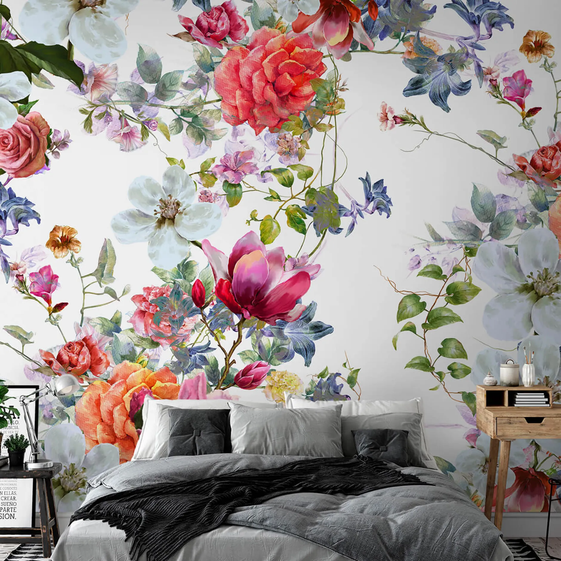 Selbstklebende Tapete 'Multi - Colored Bouquets'