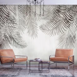 Selbstklebende Tapete 'Night Palm Trees'