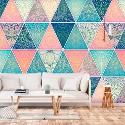 Selbstklebende Tapete 'Oriental Triangles'