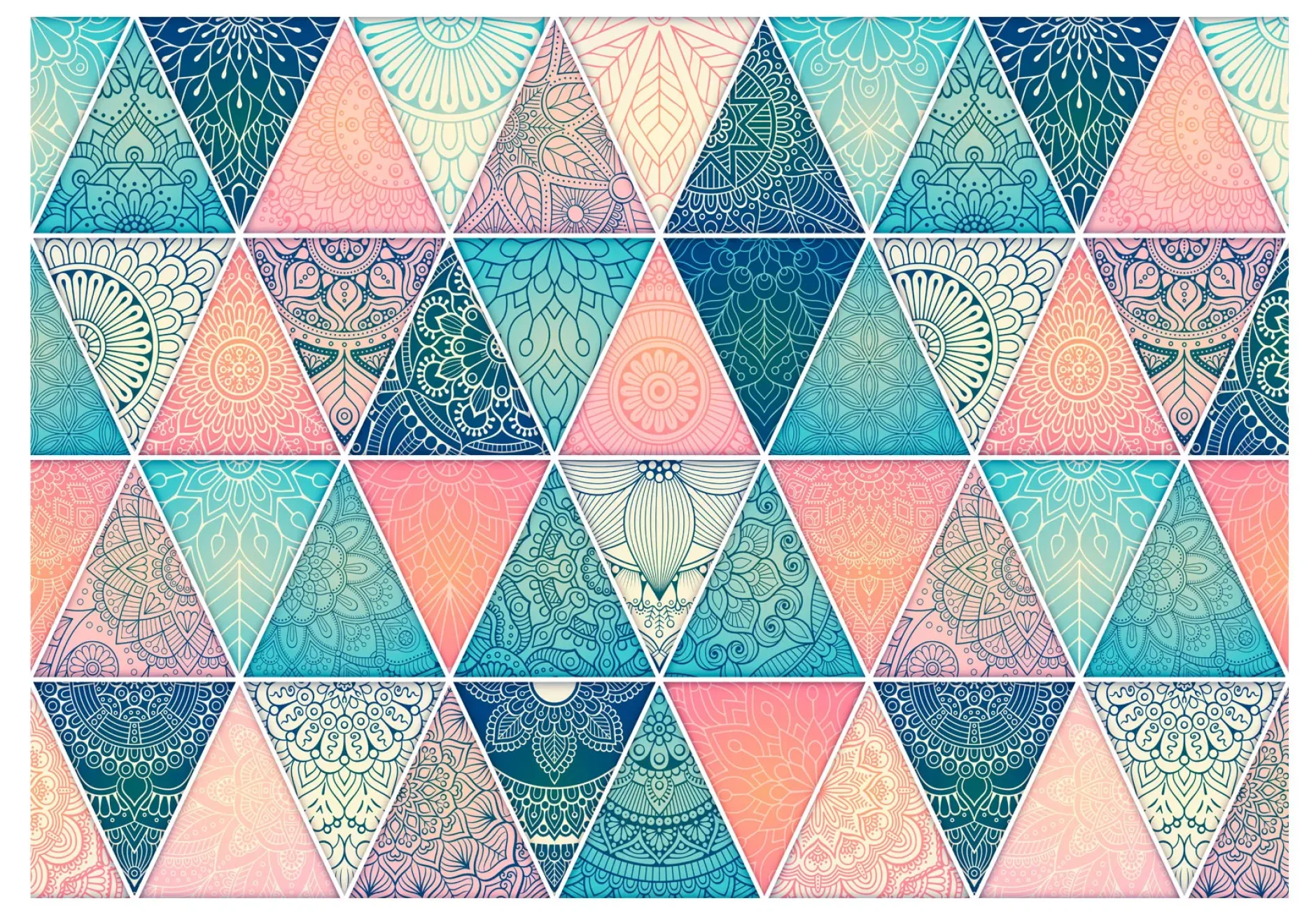Selbstklebende Tapete 'Oriental Triangles'