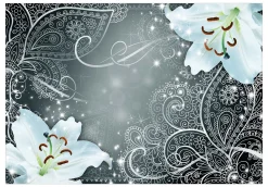 Selbstklebende Tapete 'Oriental Wings (Grey)'