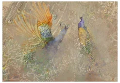 Selbstklebende Tapete 'Peacocks Dancing - First Variant'