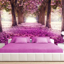 Selbstklebende Tapete 'Pink path'