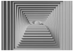 Selbstklebende Tapete 'Quadrangle Depth'